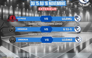 Matchs du week-end du 15 et 16 novembre en exterieur