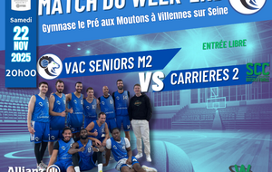 Match de nos SM2 à Villennes le samedi 22 novembre à 20h