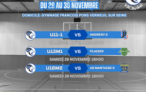 Matchs du week-end du 29 au 30 novembre à Domicile
