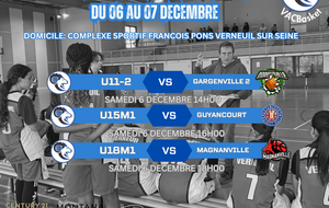 Matchs du week-end du 6 au 7 décembre à Domicile