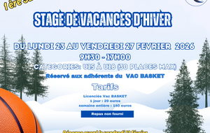 Stage d'hiver 2026 semaine 1 du 23 au 27 février