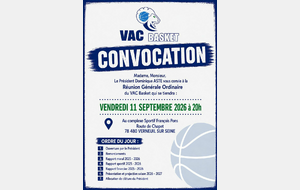 Assemblée Générale du VacBasket