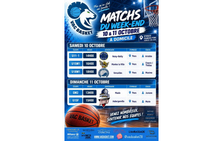 Match du week-end du 10 et 11 octobre